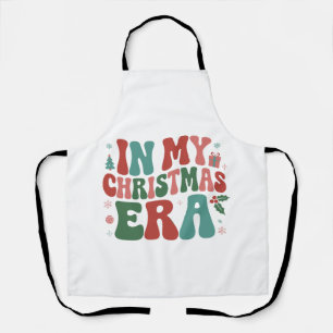 In My Christmas Era Cute Groovy Christmas Holiday  Apron