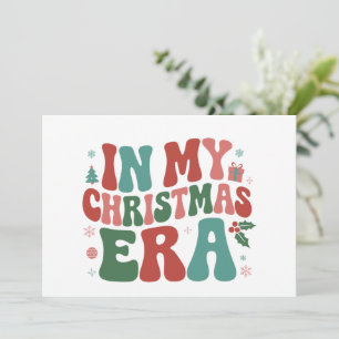 In My Christmas Era Cute Groovy Christmas Holiday  Card