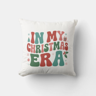 In My Christmas Era Cute Groovy Christmas Holiday Cushion