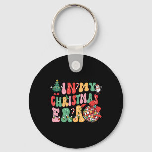 In My Christmas Era Cute Groovy Christmas Holiday Key Ring