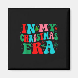 In My Christmas Era Cute Groovy Christmas Holiday Magnet