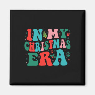 In My Christmas Era Cute Groovy Christmas Holiday Magnet
