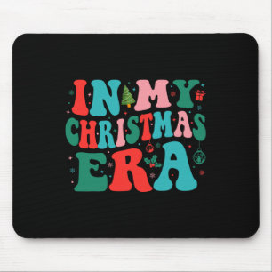 In My Christmas Era Cute Groovy Christmas Holiday Mouse Mat