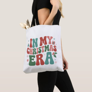 In My Christmas Era Cute Groovy Christmas Holiday Tote Bag