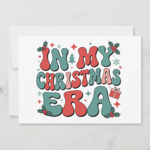 In My Christmas Era Cute Groovy Christmas Xmas Holiday Card