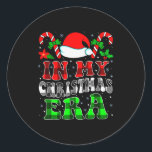 In My Christmas Era Family Matching Merry Christma Classic Round Sticker<br><div class="desc">In My Christmas Era Family Matching Merry Christmas</div>