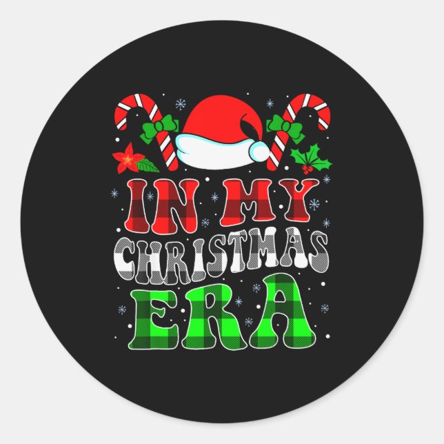 In My Christmas Era Family Matching Merry Christma Classic Round Sticker (Front)