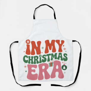 In My Christmas Era Groovy Family Xmas Holiday Apron