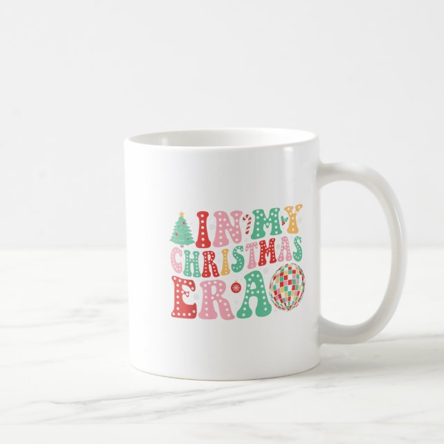 In My Christmas Era Groovy Retro Christmas Xmas Ho Coffee Mug (Right)