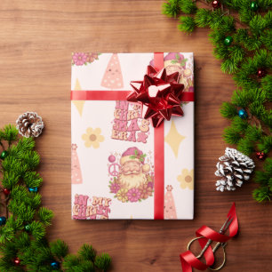 In My Christmas Era Groovy Santa Wrapping Paper