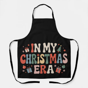 In My Christmas Era Retro Xmas Tree Holiday Season Apron