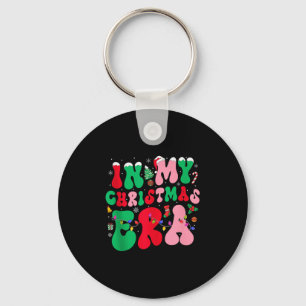 In My Christmas Era Winter Season Holiday Groovy X Key Ring