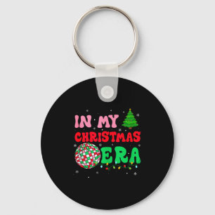 In My Christmas Era Winter Season Holiday Groovy X Key Ring