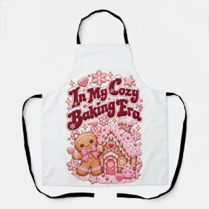 In My Cosy Baking Era Pink Christmas Gingerbread  Apron