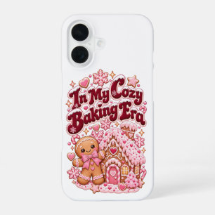 In My Cosy Baking Era Pink Christmas Gingerbread iPhone 16 Case