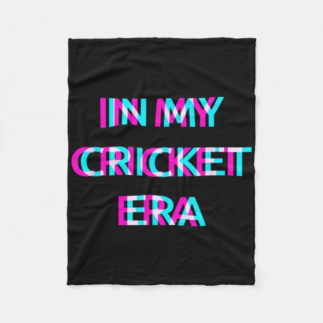 In My Cricket Era 80s Retro Style  Fleece Blanket (Front)