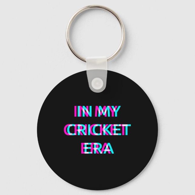 In My Cricket Era 80s Retro Style  Key Ring (Front)