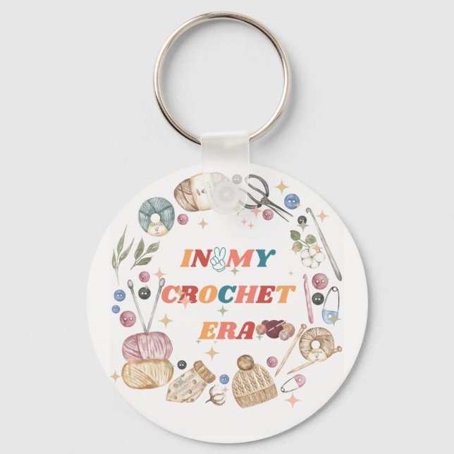 In My Crochet Era shirt ,Crafter Mum Gift, Crochet Key Ring (Front)