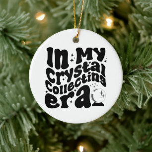 In My Crystal Collecting Era Groovy Retro Funny  Ceramic Tree Decoration