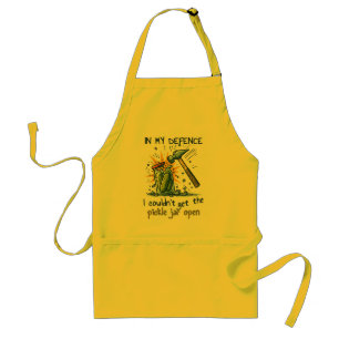 In my defence, funny sayings standard apron