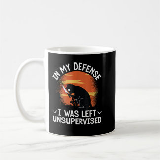 In My Defence I Was Left Unsupervised Cat Hallowee Coffee Mug