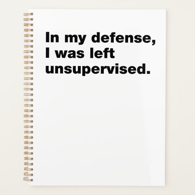 In my defence, I was left unsupervised Planner (Front)