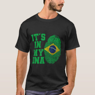 In My Dna Brazil Flag Shirt Cut Vintage Brazilian