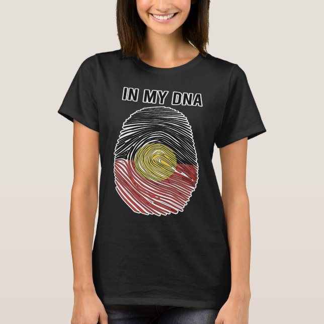 In my DNA Fingerprint with German Flag German Trav T-Shirt (Front)