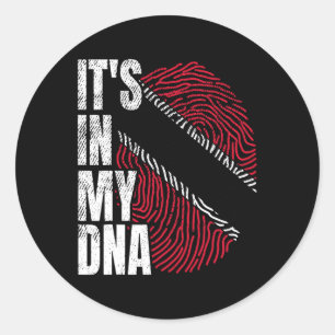 In My Dna Trinidad And Tobago Flag Proud Boy Girl  Classic Round Sticker