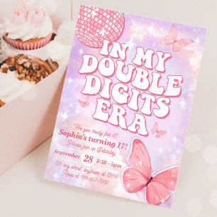 In My Double Digits Era 17th Birthday Invitation