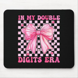 In My Double Digits Era Coquette Bow 10th Birthday Mouse Mat