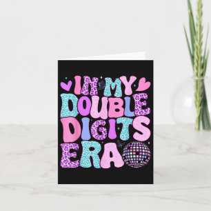 In My Double Digits Era Retro 10 Year Old 10th Bir Card