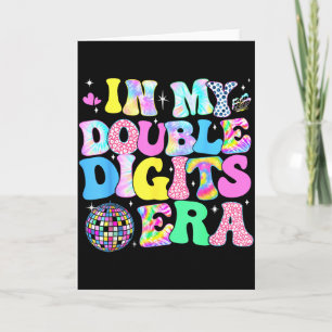 In My Double Digits Era Retro 10 Year Old 10th Bir Card