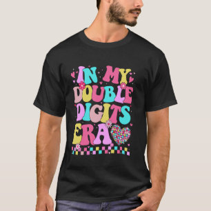 In My Double Digits Era Retro 10 Year Old 10th Bir T-Shirt