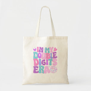 In My Double Digits Era Retro 10 Year Old 10Th Bir Tote Bag