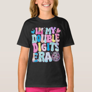 In My Double Digits Era Retro 10 Year Old Birthday T-Shirt