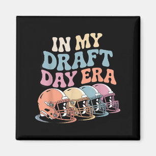 In My Draught Day Era Retro Football Helmets Famil Magnet