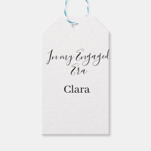 In my engaged era add name date engagement  gift tags