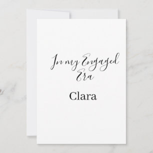 In my engaged era add name date engagement invitation
