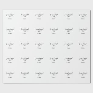 In my engaged era add name date engagement  wrapping paper