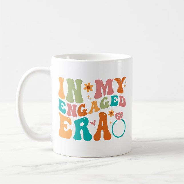 In My Engaged Era Fiance Engagement Future Bride Coffee Mug (Left)