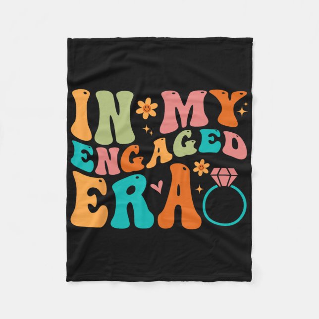 In My Engaged Era Fiance Engagement Future Bride M Fleece Blanket (Front)