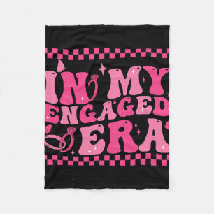In My Engaged Era Groovy Bride Bachelorette Party  Fleece Blanket