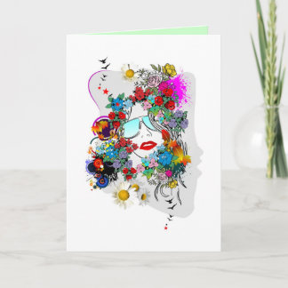 "In My Eyes" Poem Pretty Edgy Girl Greeting Card