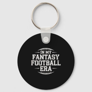 In My Fantasy Football Era Retro Groovy Who Love F Key Ring