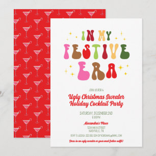 In My Festive AF Era Sassy Christmas Ugly Sweater Invitation