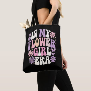 In My Flower Girl Era Retro Groovy Flower Tote Bag