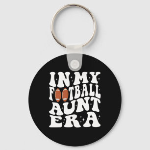In My Football Aunt Era Groovy Football Auntie Chr Key Ring