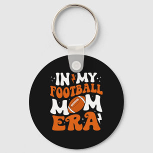 In My Football Mum Era Cute Groovy Football Key Ring