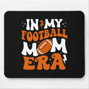 In My Football Mum Era Cute Groovy Football Mouse Mat